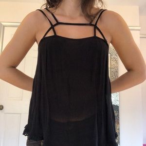 Black Free People tank top, size S
